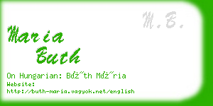 maria buth business card